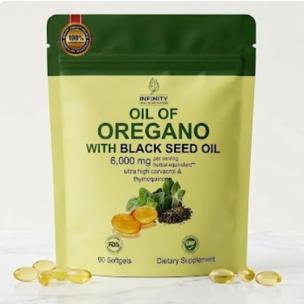 OREGANO OIL + BLACK SEED OIL 6000 mg