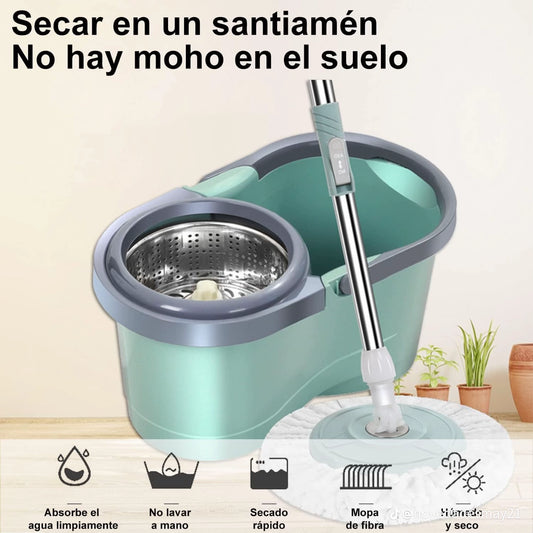 TRAPEADOR GIRATORIO PLASTICO CON BASE DE ALUMINIO (28 UND X CAJA)