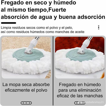 TRAPEADOR GIRATORIO PLASTICO CON BASE DE ALUMINIO (28 UND X CAJA)